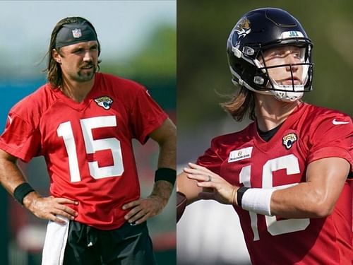 Jacksonville Jaguars QBs Gardner Minshew and Trevor Lawrence