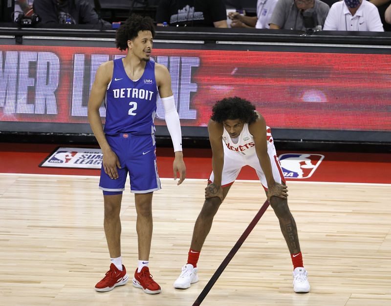 Cade Cunningham and Jalen Green in action during the NBA Summer League.