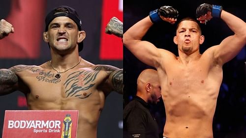 Dustin Poirier (left) and Nate Diaz (right)