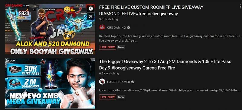 Several YouTubers and streamers organize giveaways on their social media handles (Image via YouTube)
