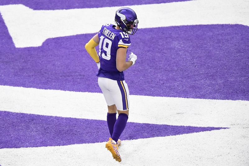 KANSAS CITY, MO - AUGUST 27: Minnesota Vikings defensive end Hercules  Mata'afa (50) during an NFL preseason game between the Minnesota Vikings  and Kansas City Chiefs on Aug 27, 2021 at GEHA