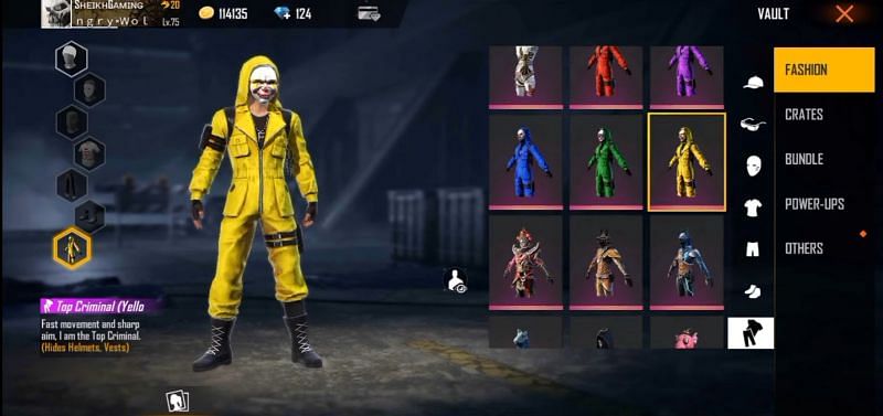 List Of All Criminal Bundles Released In Free Fire So Far