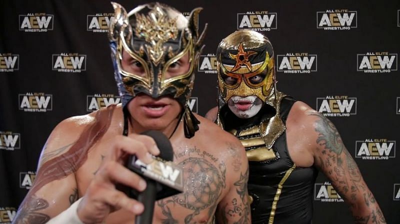 Rey Fenix and Penta El Zero Meido aka Lucha Brothers in AEW.
