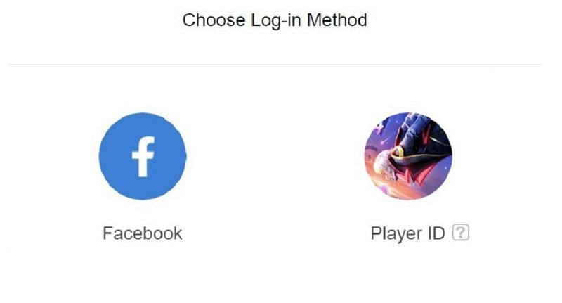 The two available options include Facebook and Player ID (Image via Games Kharido)