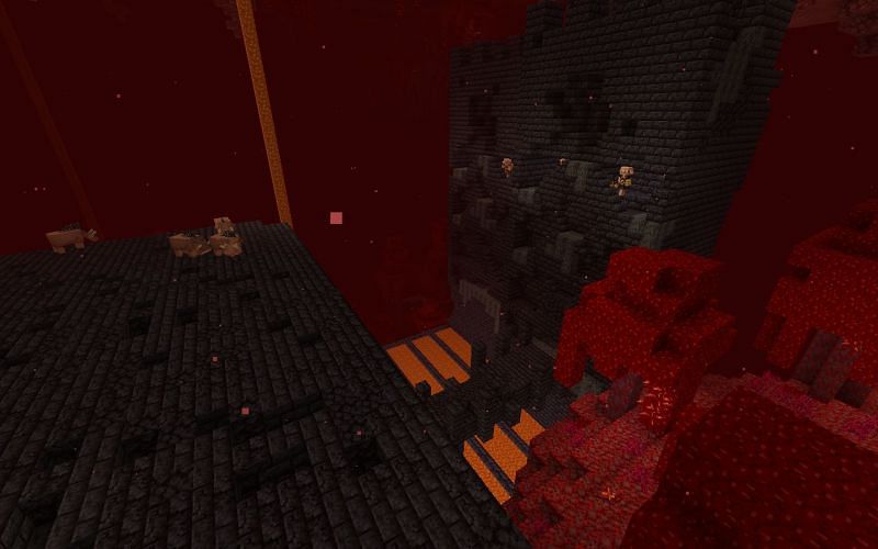 A bastion remnant (Image via Minecraft)