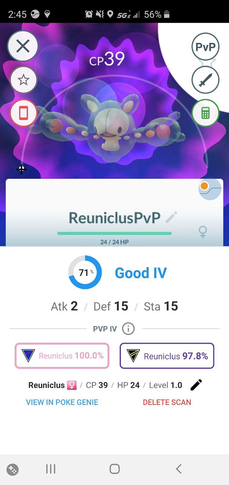 Reuniclus in Pokemon Go