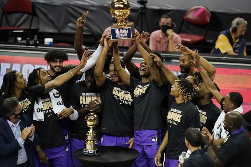 The Sacramento Kings win the 2021 Las Vegas Summer League Championship Game. [Image by John Locher/Associated Press via Valdosta Daily Times]