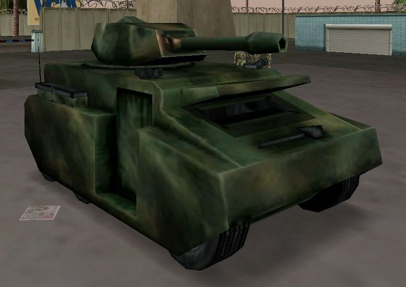 A Rhino tank, as it appears in GTA Vice City (Image via Rockstar Games)