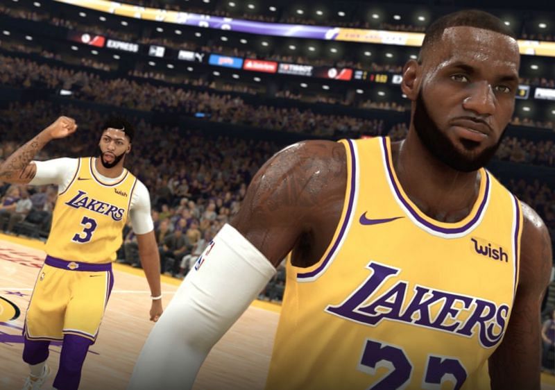 LeBron James and Anthony Davis of the LA Lakers in NBA 2K20 [Source: HoopsHype]