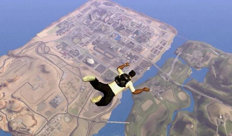 A 3D overview of the GTA San Andreas map (Image via Rockstar Games)