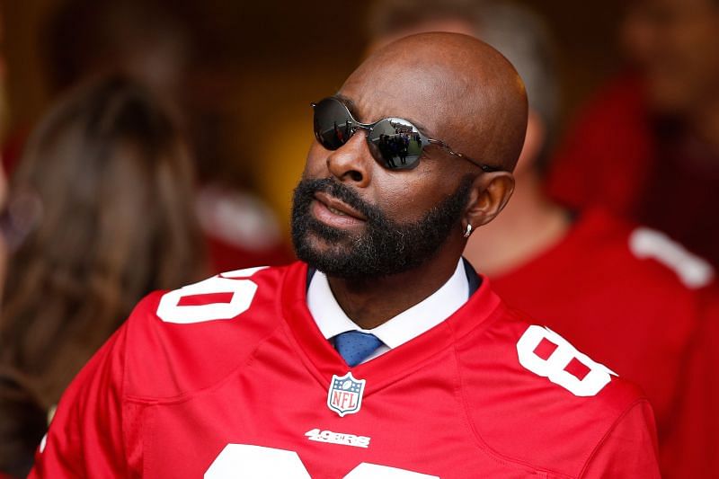 Jerry Rice wearing his San Francisco 49ers uniform