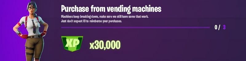 &quot;Purchase from vending machine&quot; Fortnite week 12 Epic challenge (Image via iFireMonkey)