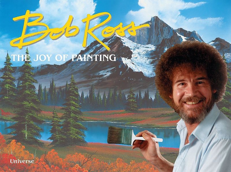 Bob Ross in &quot;The Joy of Painting&quot; (Image via PBS)