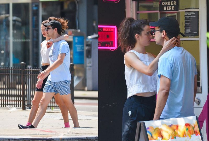Jack Antonoff and Margaret Qualley in Manhattan. (Image via TheImageDirect.com and PageSix)