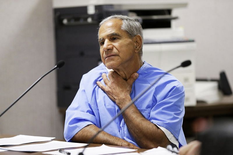 Sirhan Sirhan at a parole hearing (Image via Gregory Bull/ Associated Press File)