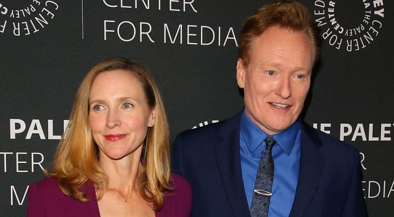 Conan and Liza O&#039;Brien. (Image via: Jean Baptiste Lacroix/WireImage/Getty Images)