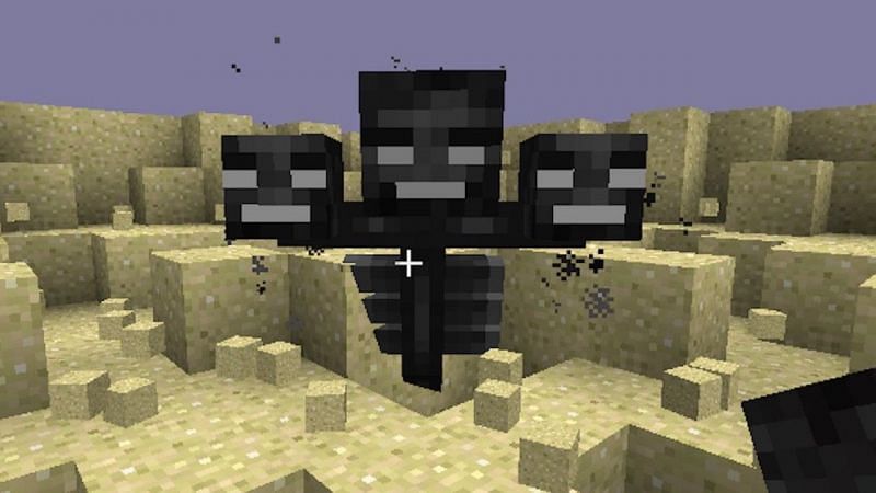 Preparing to defeat the Wither boss in Minecraft (Image via Minecraft)