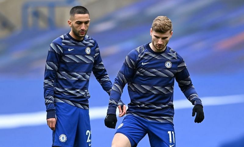 Hakim Ziyech and Timo Werner were part of Chelsea&#039;s front three