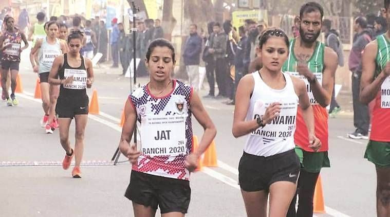 Bhawna and Priyanka (Indian 20km race walkers)