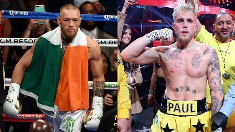 UFC superstar Conor McGregor (left); YouTuber-turned-professional boxers Jake Paul (right)
