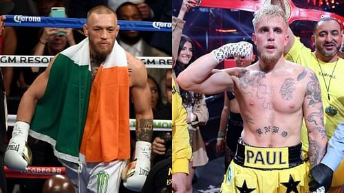 UFC superstar Conor McGregor (left); YouTuber-turned-professional boxers Jake Paul (right)