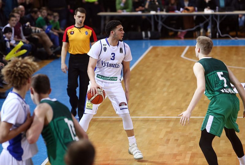 LiAngelo Ball in action for Vytautas Prienai