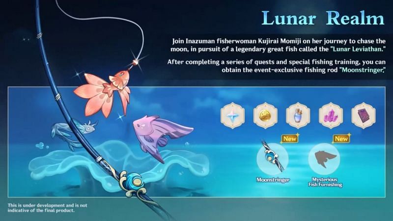 The Lunar Realm gifts players with a fishing bow (Image via Genshin Impact)