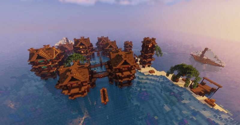 An ocean village (Image via u/Wulphram on Reddit)