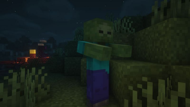 Zombie in the game (Image via Minecraft)