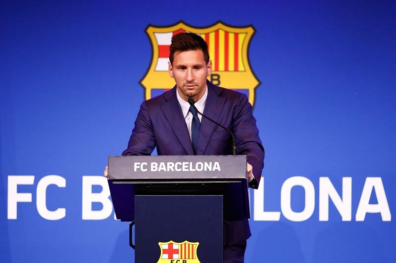 Lionel Messi of Barcelona Press Conference