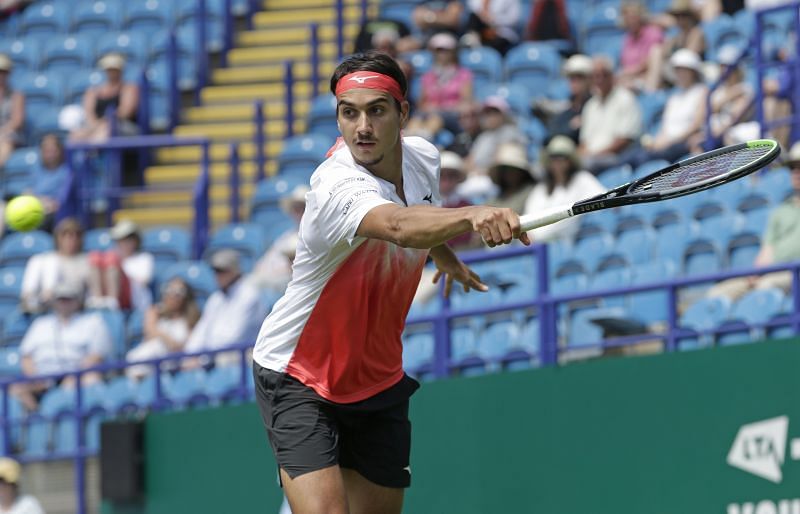 Lorenzo Sonego at the 2021 Eastbourne International