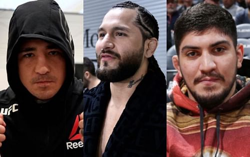 Diego Sanchez (left); Jorge Masvidal (center), and Dillon Danis (right)