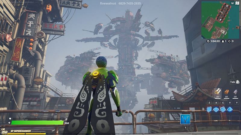 Fight it out on this exciting Fortnite Creative map that adds a touch of Dystopia (Image via Twitter/PUZZLER)