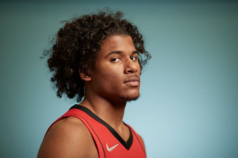 Jalen Green #0 poses for a portrait during the 2021 NBA rookie photoshoot