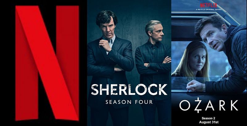Sherlock and Ozark on Netflix (Image via Netflix, BBC)