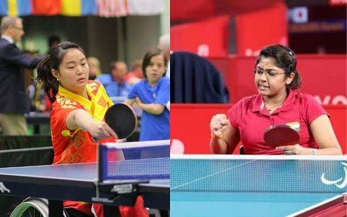 Indian paddler Bhavina Patel (R) to face off against China's Miao Zhang in the semis