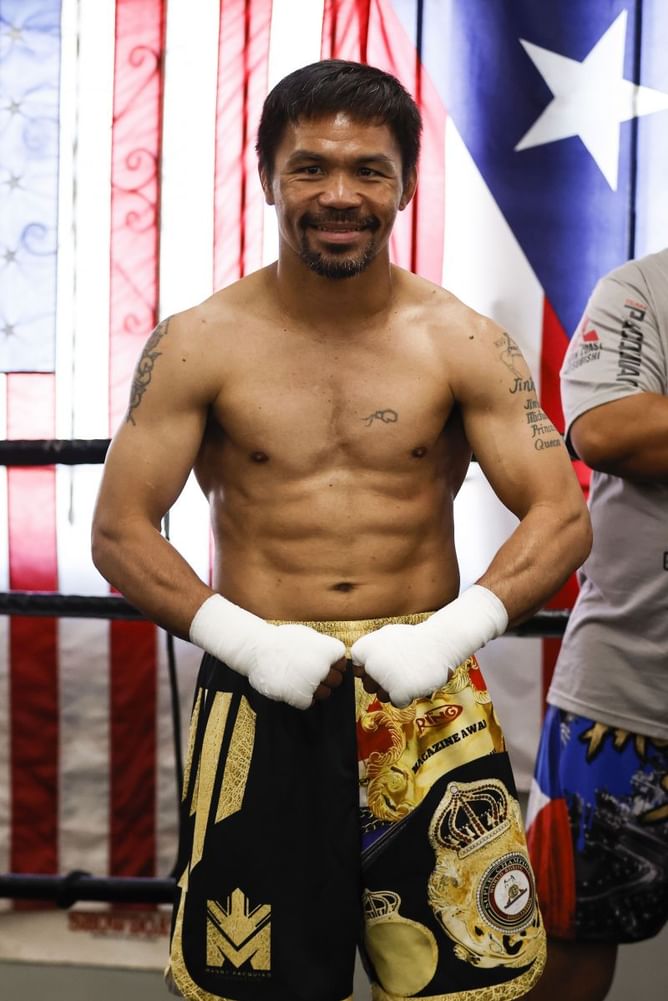 Watch: Manny Pacquiao defies Father Time as he effortlessly works the speedbag ahead of his fight against Errol Spence Jr.