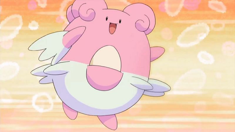 Blissey as it appears in an episode of the anime (Image via The Pokemon Company)