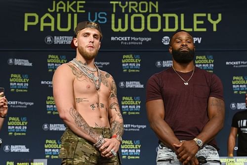 Jake Paul vs Tyron Woodley press conference