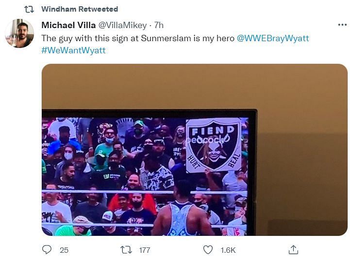 Bray Wyatt retweeted the above tweet