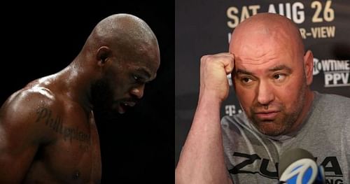 Jon Jones (left) & Dana White (right)