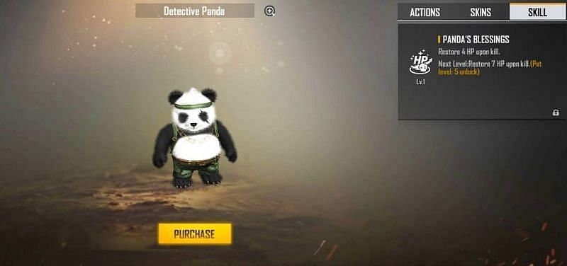 Free Fire में Detective Panda पेट 