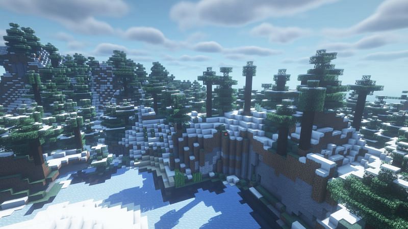 Snowy taiga mountains biome (Image via Minecraft)
