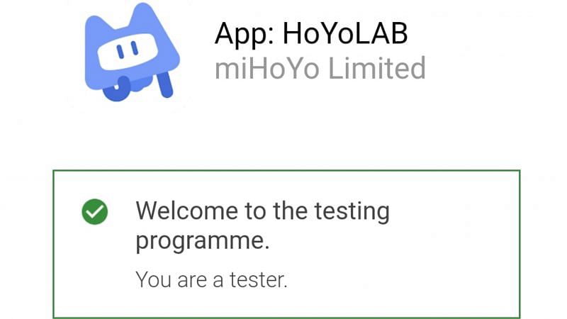 Successful registration for the Public Beta program (Image via Google Play)