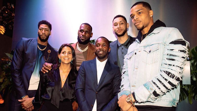 Rich Paul, front center, with some of his Klutch Sports Group clients. Photo credits: NYDailynews.com