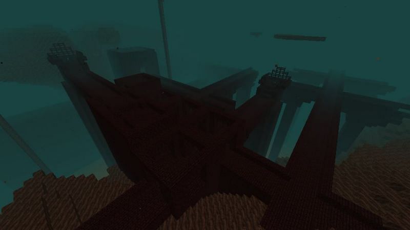 A nether fortress (Image via Minecraft)