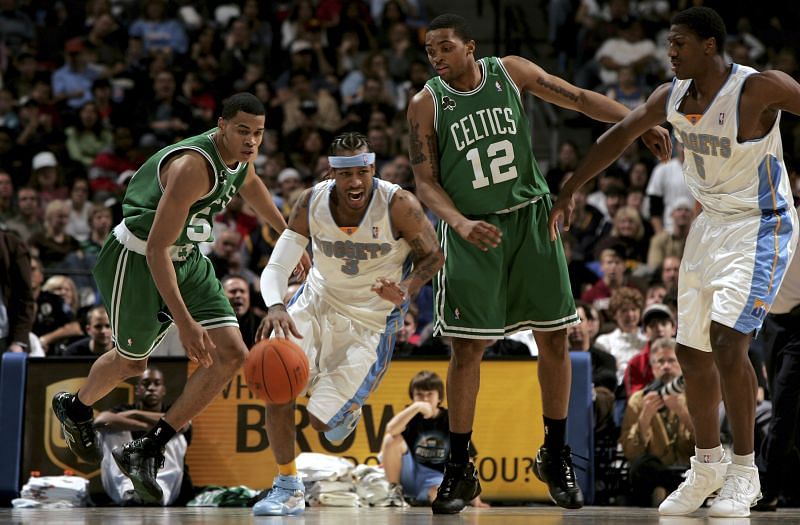 Allen Iverson during Boston Celtics v Denver Nuggets