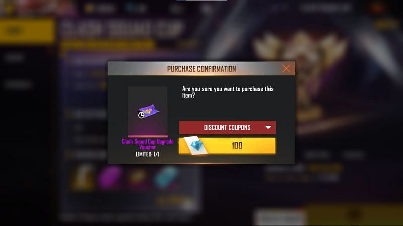 The voucher can be purchased for 100 diamonds (Image via Free FIre)