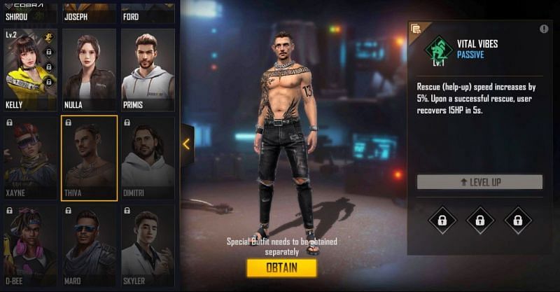 Thiva character will be given out for free on August 28 (Image via Free Fire)