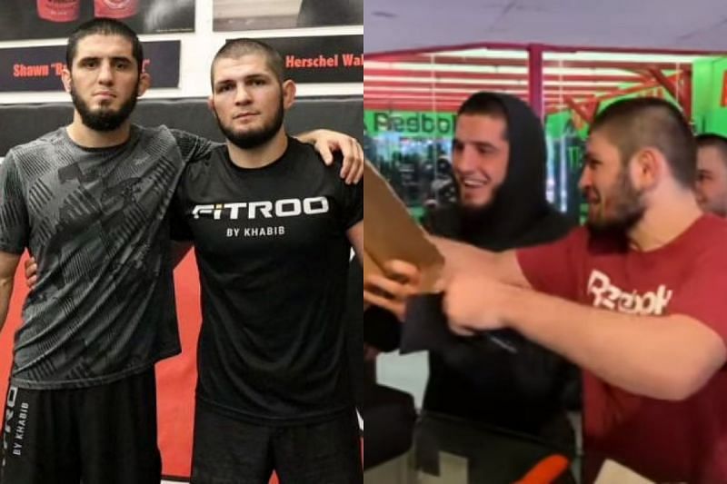 Khabib Nurmagomedov and Islam Makhachev [Image credits: @khabib_nurmagomedov via Instagram and Real Quick With Mike Swick YouTube channel]